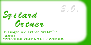 szilard ortner business card